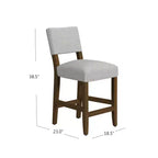 Tabouret de bar hauteur comptoir à dossier ouvert - HomePop