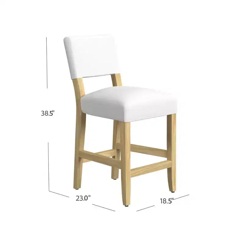 Tabouret de bar hauteur comptoir à dossier ouvert - HomePop