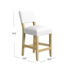 Tabouret de bar hauteur comptoir à dossier ouvert - HomePop