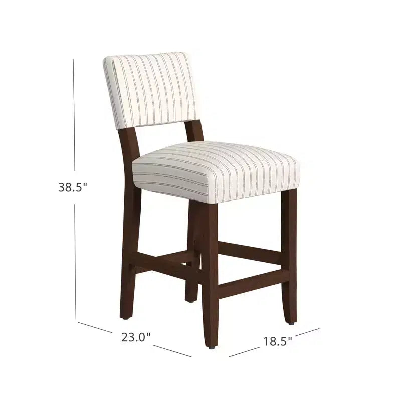 Tabouret de bar hauteur comptoir à dossier ouvert - HomePop