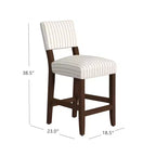 Tabouret de bar hauteur comptoir à dossier ouvert - HomePop