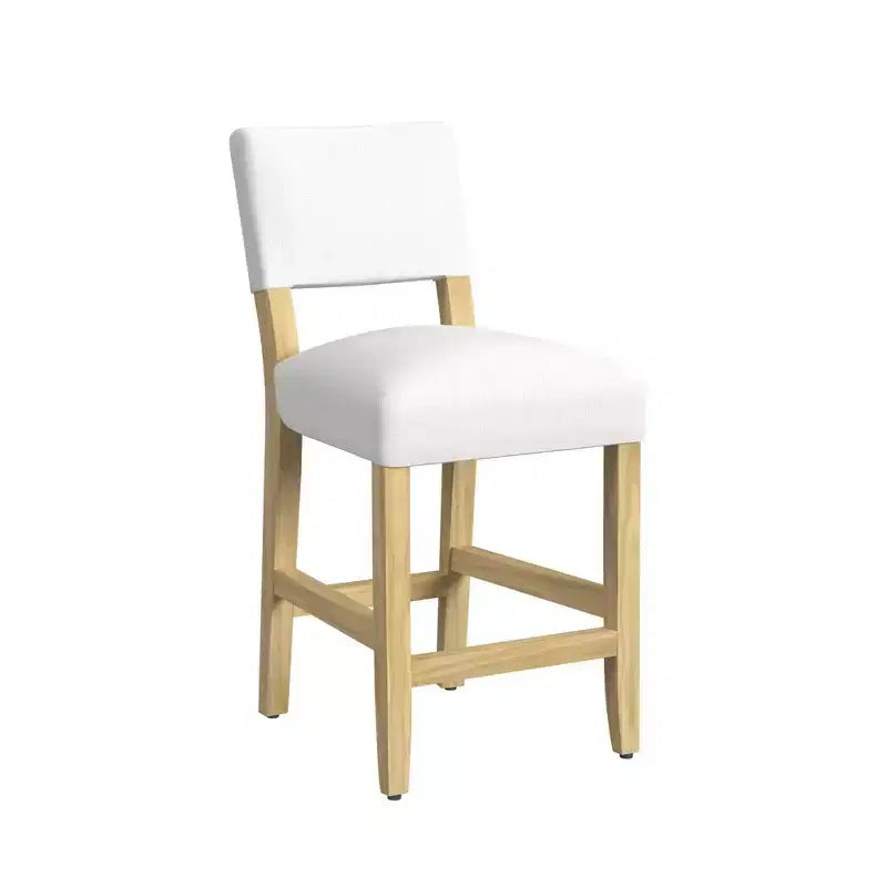 Tabouret de bar hauteur comptoir à dossier ouvert - HomePop