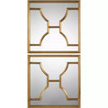 Uttermost Misa 24 Square Antique Gold Wall Mirrors Set of 2