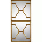 Uttermost Misa 24 Square Antique Gold Wall Mirrors Set of 2