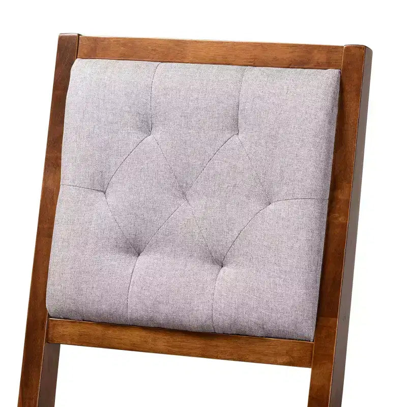 Lot de 2 tabourets de bar Gideon en tissu rembourré et bois - Baxton Studio