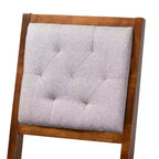 Lot de 2 tabourets de bar Gideon en tissu rembourré et bois - Baxton Studio