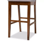 Lot de 2 tabourets de bar Gideon en tissu rembourré et bois - Baxton Studio