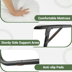 Lit pliant avec matelas en mousse à mémoire de forme de 12,7 cm, lit d'appoint pliable avec roulettes