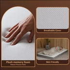 Matelas Continental Sleep en mousse à mémoire de forme gel pliable en trois, portable, 5 pouces | Côtés en maille respirante avec housse ultra douce, amovible et lavable, 31