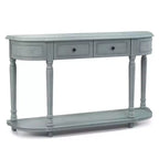Costway Table Console Rétro de 132 cm avec 2 Tiroirs et Étagère Ouverte