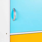 Bibliothèques minces Hodedah HID5 de haute qualité à 5 étagères pour la maison, le bureau et l'école, armoires de rangement fermées de 150 cm de haut