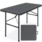 Table pliante en plastique 4 pieds Best Choice Products, robuste, portable, avec poignée, verrouillage pour pique-nique, intérieur/extérieur