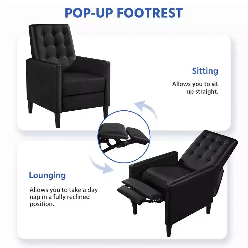 Canapé inclinable en similicuir Yaheetech avec ressorts ensachés