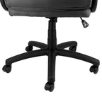 Fauteuil de bureau Elama à dossier haut réglable en similicuir et tissu gris foncé et gris clair