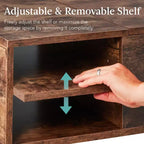 Best Choice Products Table Basse Relevable en Bois, Style Mid-Century Moderne, avec Rangement Caché et Étagère Amovible