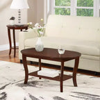 Table basse ovale American Heritage avec étagère - Breighton Home