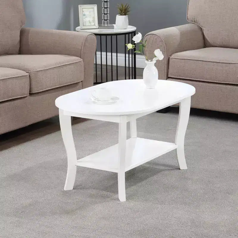 Table basse ovale American Heritage avec étagère - Breighton Home