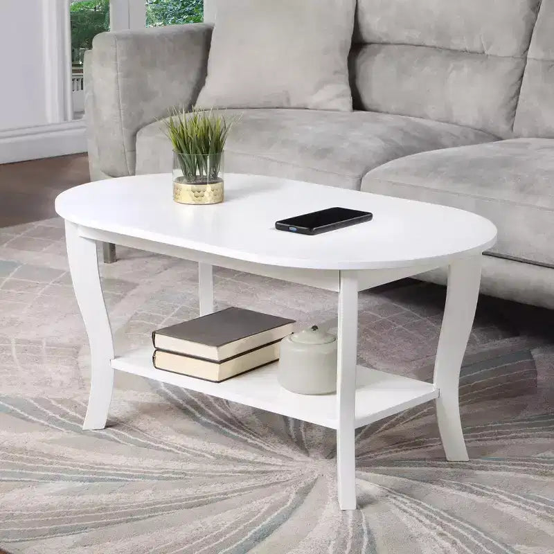 Table basse ovale American Heritage avec étagère - Breighton Home