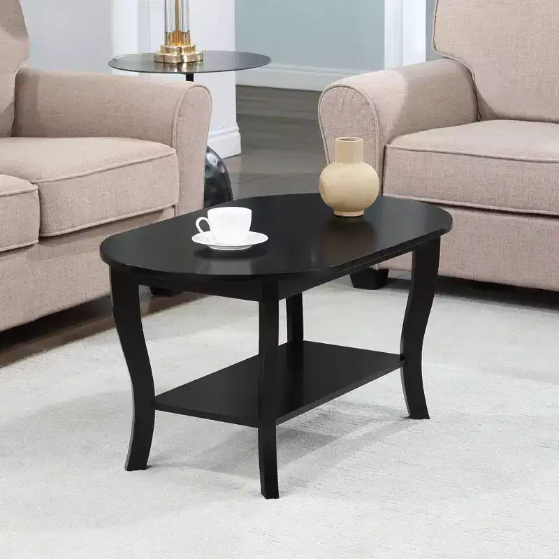 Table basse ovale American Heritage avec étagère - Breighton Home