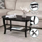 Table basse ovale American Heritage avec étagère - Breighton Home