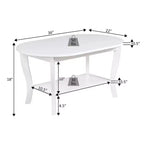 Table basse ovale American Heritage avec étagère - Breighton Home