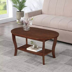 Table basse ovale American Heritage avec étagère - Breighton Home