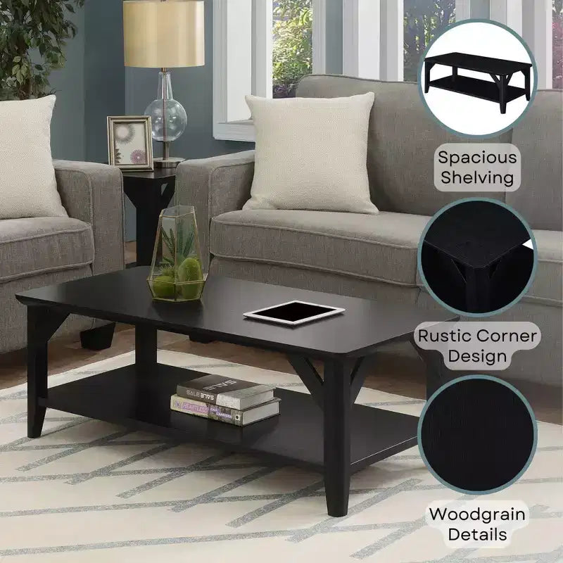 Table basse Winston avec étagère - Breighton Home
