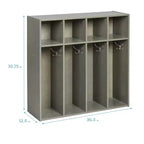 Vestiaire pour tout-petits ECR4Kids Streamline 4 sections avec rangement à casiers, mobilier pour enfants