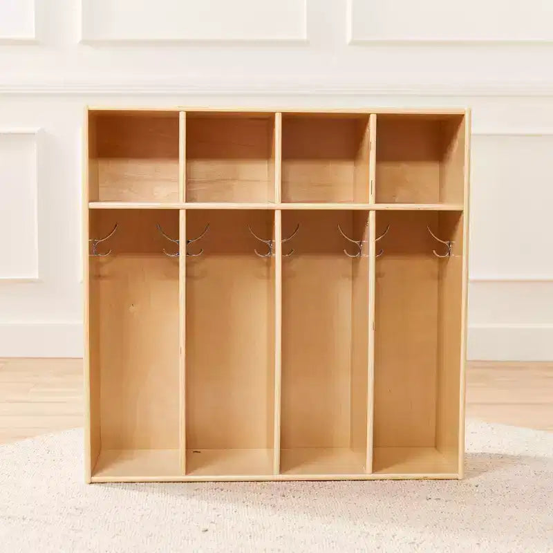 Vestiaire pour tout-petits ECR4Kids Streamline 4 sections avec rangement à casiers, mobilier pour enfants