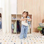 Vestiaire pour tout-petits ECR4Kids Streamline 4 sections avec rangement à casiers, mobilier pour enfants
