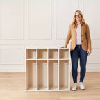 Vestiaire pour tout-petits ECR4Kids Streamline 4 sections avec rangement à casiers, mobilier pour enfants