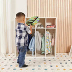 Vestiaire pour tout-petits ECR4Kids Streamline 4 sections avec rangement à casiers, mobilier pour enfants