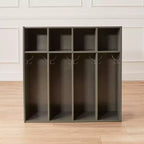 Vestiaire pour tout-petits ECR4Kids Streamline 4 sections avec rangement à casiers, mobilier pour enfants
