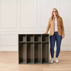 Vestiaire pour tout-petits ECR4Kids Streamline 4 sections avec rangement à casiers, mobilier pour enfants