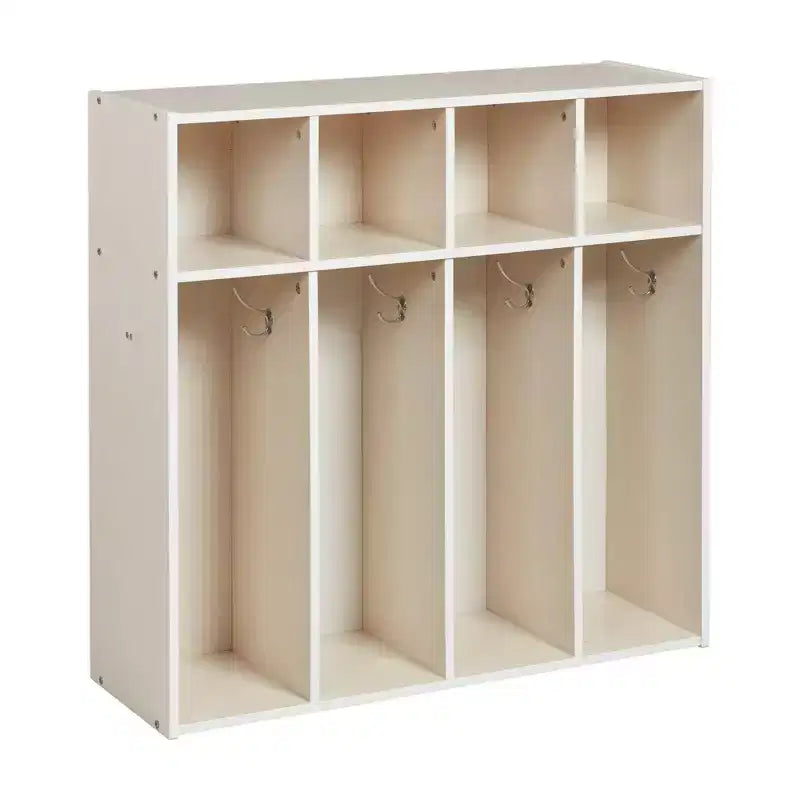Vestiaire pour tout-petits ECR4Kids Streamline 4 sections avec rangement à casiers, mobilier pour enfants