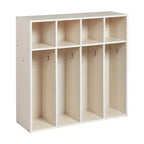 Vestiaire pour tout-petits ECR4Kids Streamline 4 sections avec rangement à casiers, mobilier pour enfants
