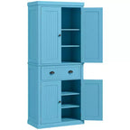 HOMCOM Armoire de cuisine autonome traditionnelle de 72 po avec portes et 3 tablettes réglables