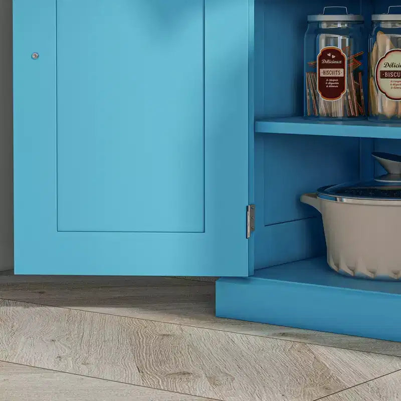 HOMCOM Armoire de cuisine autonome traditionnelle de 72 po avec portes et 3 tablettes réglables