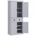 HOMCOM Armoire de cuisine autonome traditionnelle de 72 po avec portes et 3 tablettes réglables