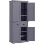 HOMCOM Armoire de cuisine autonome traditionnelle de 72 po avec portes et 3 tablettes réglables