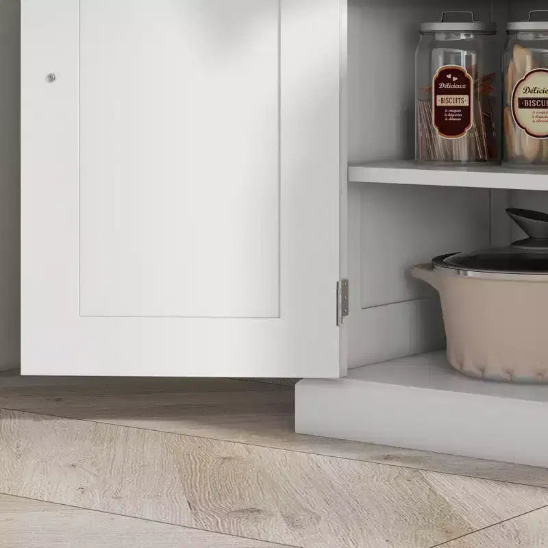 HOMCOM Armoire de cuisine autonome traditionnelle de 72 po avec portes et 3 tablettes réglables