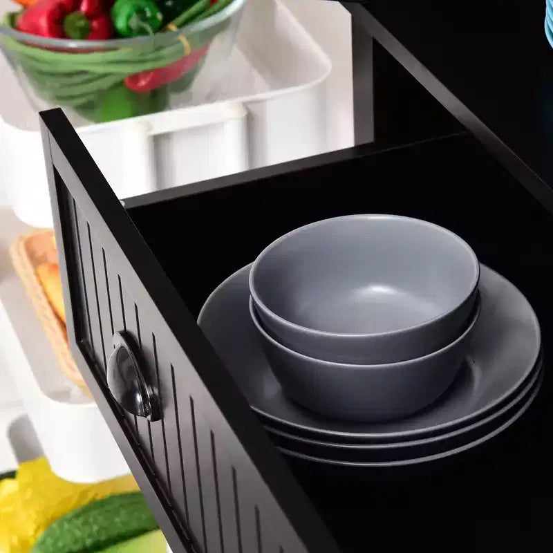 HOMCOM Armoire de cuisine autonome traditionnelle de 72 po avec portes et 3 tablettes réglables