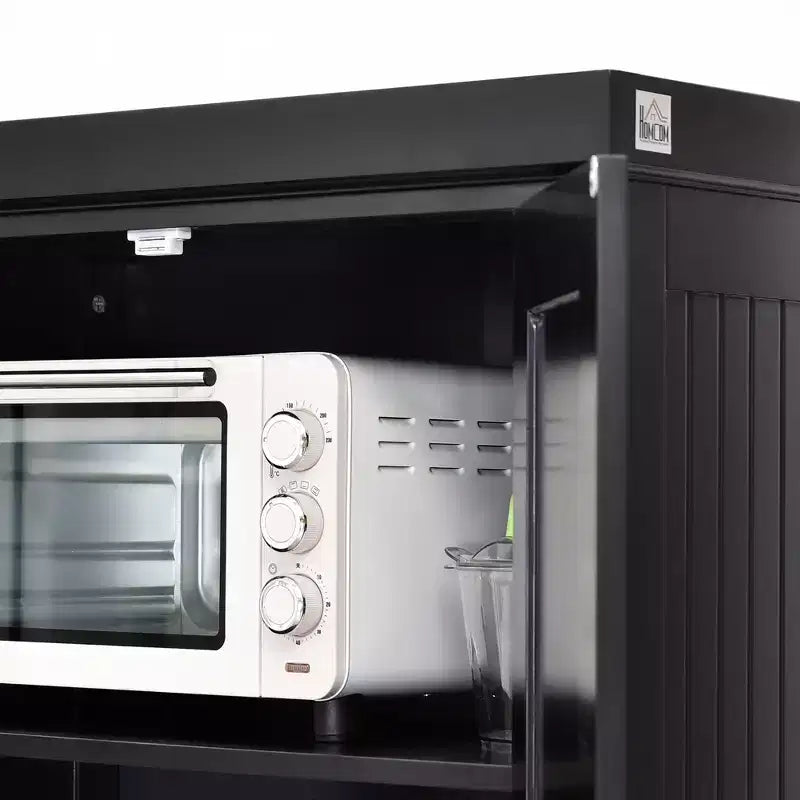 HOMCOM Armoire de cuisine autonome traditionnelle de 72 po avec portes et 3 tablettes réglables