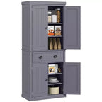 HOMCOM Armoire de cuisine autonome traditionnelle de 72 po avec portes et 3 tablettes réglables