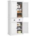 HOMCOM Armoire de cuisine autonome traditionnelle de 72 po avec portes et 3 tablettes réglables