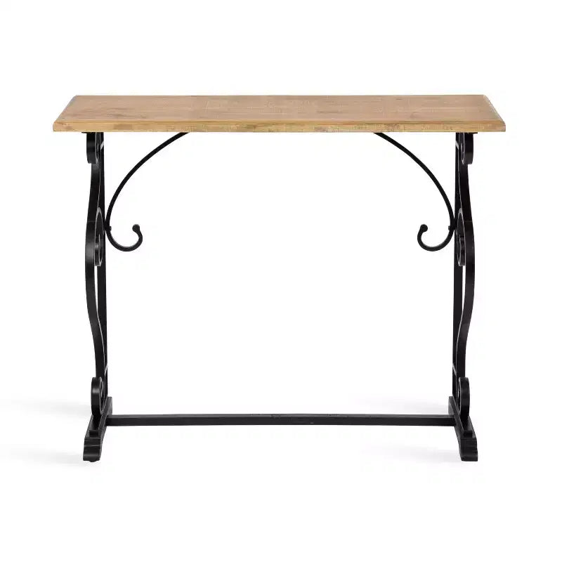 Console en bois rectangulaire Kate and Laurel Wyldwood, 13x36x30, Noir