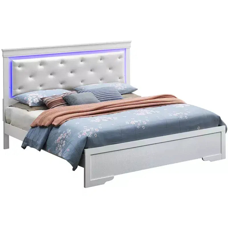 Lits à panneaux Lorana et Queen Passion Furniture