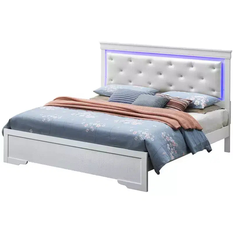 Lits à panneaux Lorana et Queen Passion Furniture