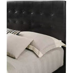 Lit King à panneaux touffetés en similicuir Caldwell Passion Furniture