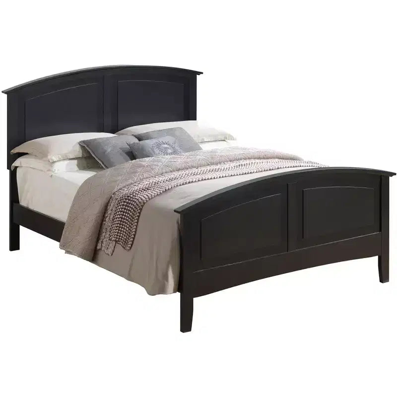 Lit à panneaux complets Passion Furniture Hammond avec traverse supérieure incurvée